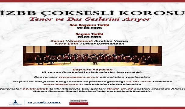 Korist, tenor ve bas korist alımı