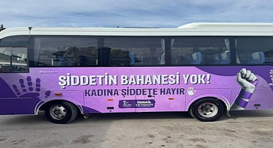 Seferihisar’da Kadına Yönelik Şiddete Dikkat Çeken Farkındalık Otobüsü Yola Çıktı