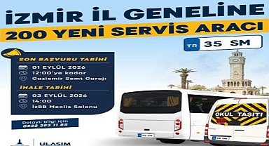 Büyükşehir’den İzmir’e 400 yeni servis aracı plakası